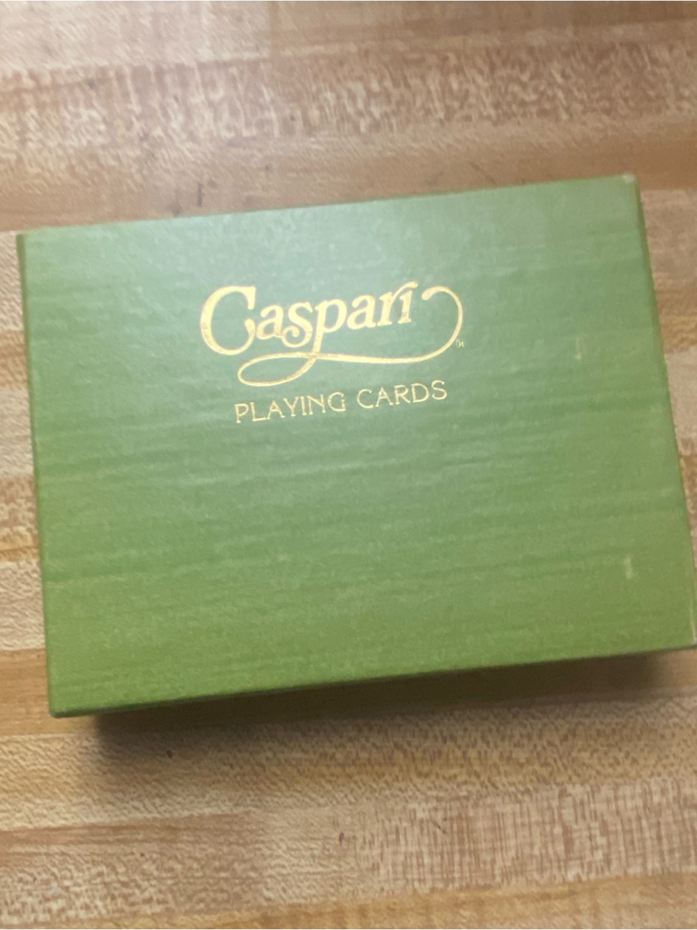 Vintage Caspari Playing Cards Boxed Set (2) Green